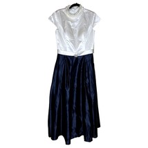 NWT LT LanTing Bride Dress Gown Dark Navy Blue Pearl White Women&#39;s Size ... - £78.25 GBP