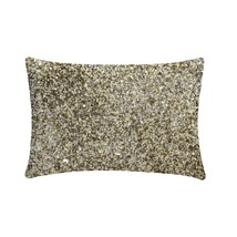 Silver Luminescence - Silver Faux Silk Lumbar Pillow Cover - £27.38 GBP+