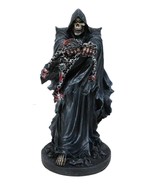 Black Angel of Death Grim Reaper With Chains Carved Knuckles Game Over F... - £35.39 GBP