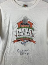 Vintage ESPN T Shirt Fantasy Football Championship Deacon Jones Signed - £30.88 GBP