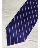 Vintage Brooks Brothers Repp Tie Blue Red Stripes Silk - $28.05 CAD