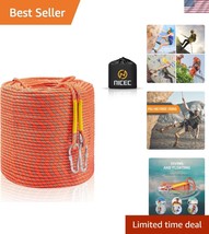 High Strength 10mm Climbing Rope with Steel Buckles - Safety for Every A... - $89.99