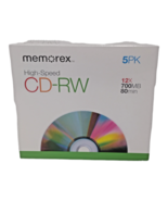 Memorex High Speed CD-RW Discs 5-Pack 12x700MB 80 Min, Rewritable - $8.90