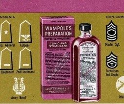 Wampole&#39;s Preparation Tonic and Stimulant Quack Medicine Vintage Ink Blo... - £14.01 GBP