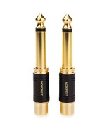 Mono to RCA Female Audio Adapter Interconnect 2-Pack 6.35mm - $458.70 MXN