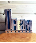 Handmade Primitive Rustic Sign Farmhouse Theme Dream Wood - $28.31 CAD
