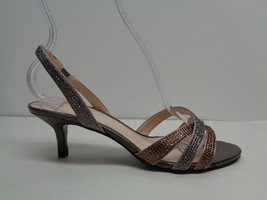 Pelle Moda Size 7.5 M ZARIA Rose Taupe Silk Heels Dress Sandals New Womens Shoes - £93.95 GBP