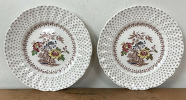Pair 2 Vtg Antique Royal Doulton Grantham 5477 Dessert Bread Butter Plates 6.5&quot; - £31.92 GBP