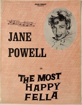 JANE POWELL AUTOGRAPHED Hand SIGNED 1962 THE MOST HAPPY FELLA Program w/... - £19.79 GBP