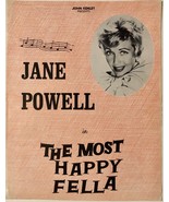JANE POWELL AUTOGRAPHED Hand SIGNED 1962 THE MOST HAPPY FELLA Program w/... - £20.03 GBP