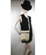 Quilted Fabric Crossbody Gold Yellow Bag USA Made - $38.99