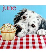 English Setter Cupcake June Dog Days Poster Calendar 14 x 11&quot; Art Leigh ... - $551.89 MXN