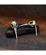 Sterling Silver Hummingbird Skull Post Earrings 20x7mm - $84.40 CAD