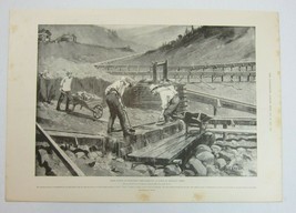 Antique 1898 Print Canada From Euston to Klondike: The River Front, Dawson City - £31.96 GBP