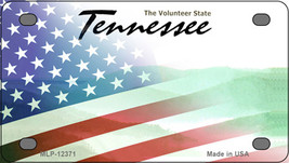 Tennessee with American Flag Novelty Mini Metal License Plate Tag - £11.81 GBP