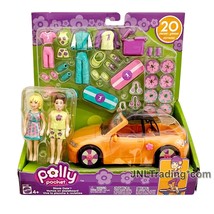 Yr 2005 Polly Pocket SKATE DATE with 2 Dolls, Convertible Car &amp; Many Accessories - £51.95 GBP