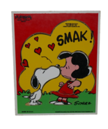 Playskool Peanuts Snoopy Smak! Lucy Kiss Wooden Puzzle 230-07 - $182.49 MXN