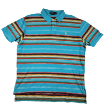 Ralph Lauren Polo Shirt Mens XL Multicolor Striped Aztec Print Pony Logo - £27.36 GBP