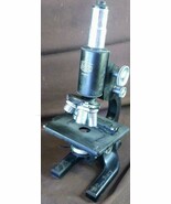 Vintage Old Spencer Metal Cast Iron Microscope Scientific Instrument Buf... - $129.23 CAD