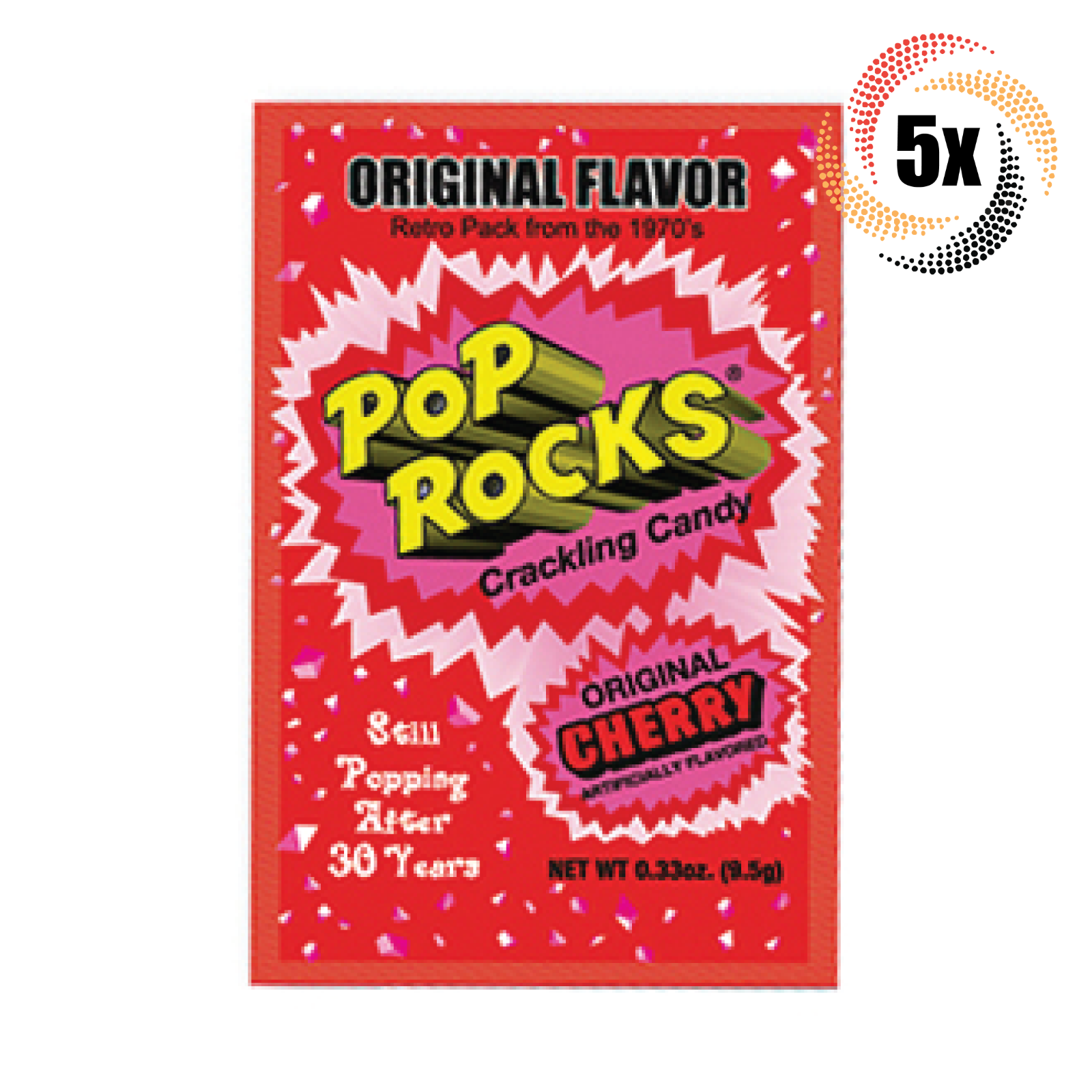 Primary image for 5x Packs Pop Rocks Cherry Flavor Popping Candy .33oz ( Fast Free Shipping! )