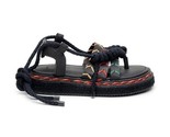 FARM RIO Black Rope Tie Flatform Sandal Size 8 - 100% Vegan - Made In Br... - $89.06
