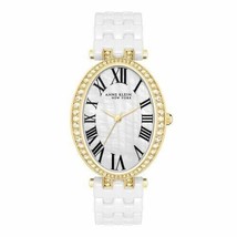 Anne Klein New York Gold-Tone Dress Watch with White Ceramic 12/2350GPWT... - $69.50