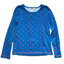 Matilda Jane Girls Blue Polka Dot Long Sleeve Layering Blouse Sz 6 - £15.16 GBP