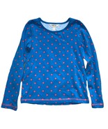 Matilda Jane Girls Blue Polka Dot Long Sleeve Layering Blouse Sz 6 - £15.29 GBP
