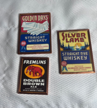 Lot Of 3 Original Antique Liquor Ale Whiskey Advertisements Framed Label Magnets - £23.94 GBP