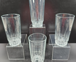(4) Arcoroc Lancer 10 Oz Tumblers Set Clear Cut 5.5&quot; Glasses Cristal Fra... - $31.65