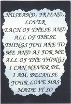 Love Note Any Occasion Greeting Cards 2030C Husband Friend Lover Saying Love - $1.99