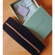 Judith Ripka Diamonique Tennis Bracelet Gold-Clad Sterling Silver Medium - $247.50