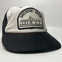Davenport Grain Nebraska Logo Vintage Mesh Patch Snapback Trucker Farmer Hat - £15.32 GBP