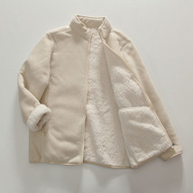 2022 Fleece Zipper Solid Color Casual Winter Lamb  Women&#39;s Sweatshirt Keep Warm  - £72.79 GBP