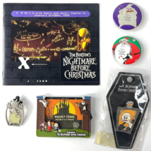 Nightmare Before Christmas Vtg Movie Promo Disney Lot Pins Button Frame Booklet - $111.10