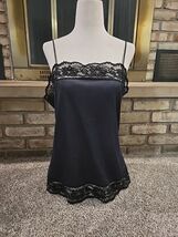 Maidenform Vtg 90s Black Lace Cami Lingerie Top Womans Sz Medium Intimat... - $27.72