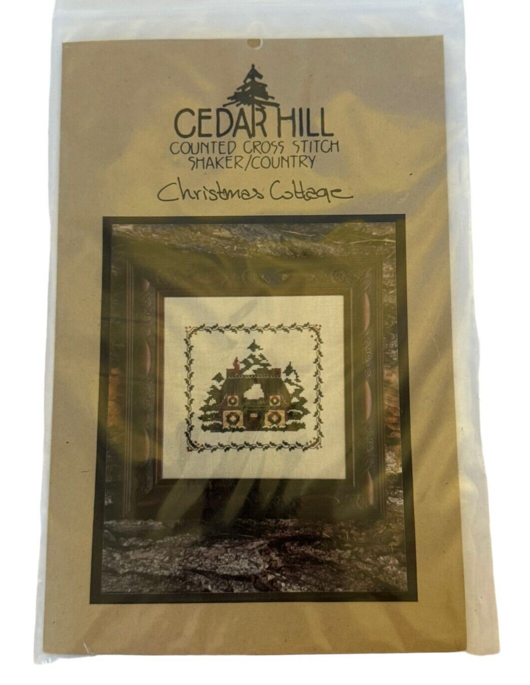Cedar Hill Counted Cross Stitch Shaker Country Christmas Cottage Pattern Chart - $4.99