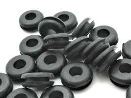 5/16&quot; x 3/16” ID w 1/8” Groove Rubber Wire  Panel Bushings  Oil Resistant - £10.38 GBP+