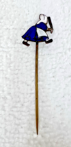 Old Dutch Cleanser Advertising Enamel Stick Pin Dutch Woman w Stick 2 3/... - $28.22