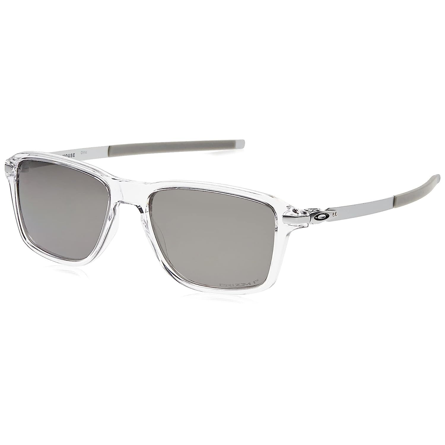 Oakley Men's OO9469 Wheel House Square Sunglasses, Polished Clear/Prizm Sapphire - £276.56 GBP