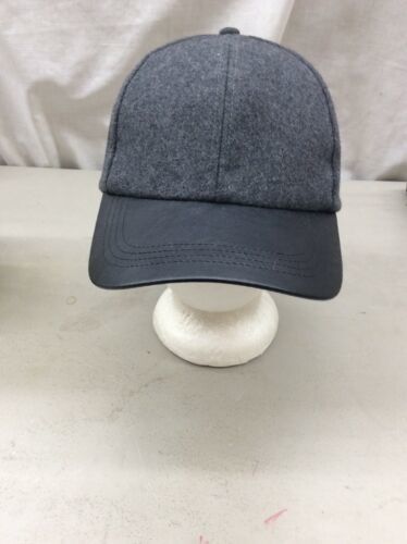 trucker hat baseball Cap Grey Vintage Flannel Pleather Item image 2