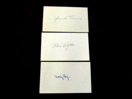 FLEA CLIFTON SPUD DAVIS WALLY BERGER WSC 1934 1935 SIGNED AUTO VTG INDEX... - $39.59