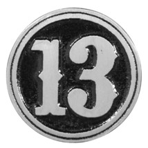 Thirteen number 13 Biker Harley Rider Mc Jacket Vest hat Biker Pin - $13.99