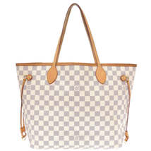 Louis Vuitton Damier Neverfull MM Azure Tote Bag white - £1,584.14 GBP