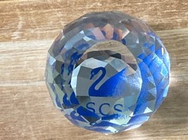 SWAROVSKI GLASS CRYSTAL SCS BALL Swan RETIRED PAPER WEIGHT - $13.50