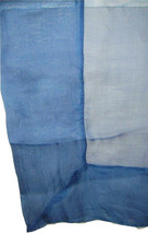 Pottery Barn Silk Organza Peacock Blue Sheer Tablecloth 68&quot; X 104&quot; Overlay - £15.96 GBP