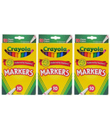 (3 Pack) NEW Crayola 10 Classic Colors Fine Line Markers - $30.17 CAD