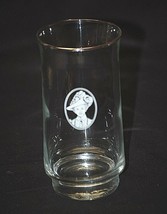 Mrs. Albee Avon 5-1/2&quot; Clear Glass Highball Tumbler White Cameo 22kt Gol... - £10.16 GBP