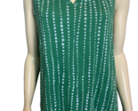 NWT Chico's Cotton Bubbles V neck Green Sleeveless Top Size 3 US size XL - $25.64