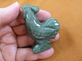 (Y-CHI-RO-708) green ROOSTER bird roosters gemstone carving chicken hen ... - £13.96 GBP